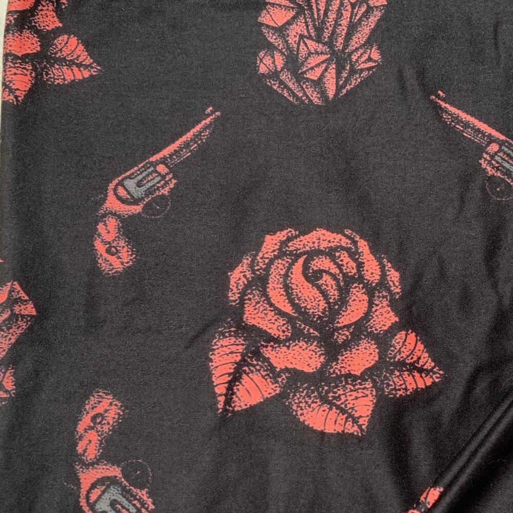Rock 'n' Roll Rebellion Guns N' Roses Print Black Leggings